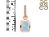 Aquamarine & White Topaz Pendant AQM-RDP-955-CZ-LOOP.