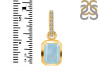 Aquamarine & White Topaz Pendant AQM-RDP-955-CZ-LOOP.