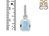 Aquamarine & White Topaz Pendant AQM-RDP-955-CZ-LOOP.