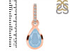 Aquamarine & White Topaz Pendant AQM-RDP-956-CZ-LOOP.