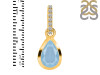 Aquamarine & White Topaz Pendant AQM-RDP-956-CZ-LOOP.