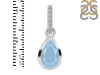Aquamarine & White Topaz Pendant AQM-RDP-956-CZ-LOOP.