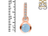 Aquamarine & White Topaz Pendant AQM-RDP-957-CZ-LOOP.
