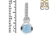 Aquamarine & White Topaz Pendant AQM-RDP-957-CZ-LOOP.