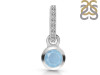 Aquamarine & White Topaz Pendant AQM-RDP-957-CZ-LOOP.