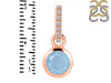 Aquamarine & White Topaz Pendant AQM-RDP-958-CZ-LOOP.