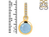 Aquamarine & White Topaz Pendant AQM-RDP-959-CZ-LOOP.