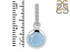 Aquamarine & White Topaz Pendant AQM-RDP-959-CZ-LOOP.