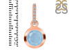 Aquamarine & White Topaz Pendant AQM-RDP-960-CZ-LOOP.
