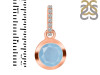 Aquamarine & White Topaz Pendant AQM-RDP-992-CZ-LOOP.