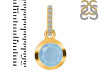 Aquamarine & White Topaz Pendant AQM-RDP-992-CZ-LOOP.