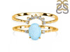 Aquamarine & White Topaz Ring AQM-RDR-1938.