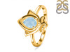 Aquamarine Lotus Ring AQM-RDR-2157.