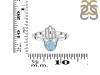 Aquamarine Hamsa Hand Ring AQM-RDR-2163.