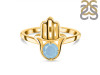Aquamarine Hamsa Hand Ring AQM-RDR-2163.