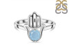 Aquamarine Hamsa Hand Ring AQM-RDR-2163.