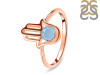 Aquamarine Hamsa Hand Ring AQM-RDR-2163.