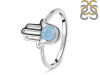 Aquamarine Hamsa Hand Ring AQM-RDR-2163.