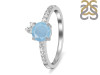 Aquamarine & White Topaz Ring AQM-RDR-2303.