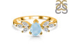 Aquamarine & White Topaz Ring AQM-RDR-2556.