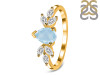 Aquamarine & White Topaz Ring AQM-RDR-2556.