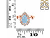 Aquamarine & White Topaz Ring AQM-RDR-2770.