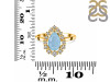 Aquamarine & White Topaz Ring AQM-RDR-2770.