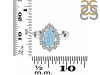 Aquamarine & White Topaz Ring AQM-RDR-2770.