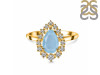 Aquamarine & White Topaz Ring AQM-RDR-2770.