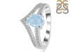 Aquamarine & White Topaz Ring AQM-RDR-372.