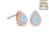 Aquamarine & White Topaz Stud Earring AQM-RE-52.