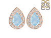 Aquamarine & White Topaz Stud Earring AQM-RE-52.