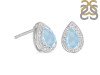 Aquamarine & White Topaz Stud Earring AQM-RE-52.