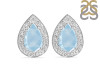 Aquamarine & White Topaz Stud Earring AQM-RE-52.
