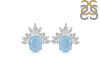 Aquamarine & White Topaz Stud Earring AQM-RE-71.