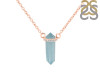  Aquamarine & White Topaz Pencil Necklace AQM-RN-84.