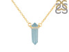  Aquamarine & White Topaz Pencil Necklace AQM-RN-84.