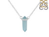  Aquamarine & White Topaz Pencil Necklace AQM-RN-84.