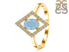 Aquamarine & White Topaz Ring AQM-RR-134.
