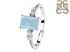 Aquamarine & White Topaz Ring AQM-RR-139.