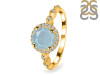 Aquamarine & White Topaz Ring AQM-RR-267.