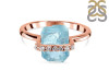 Aquamarine Raw Crystal & White Topaz Ring AQM-RR-381.