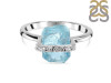 Aquamarine Raw Crystal & White Topaz Ring AQM-RR-381.