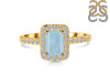 Aquamarine & White Topaz Ring AQM-RR-432.