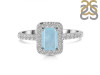 Aquamarine & White Topaz Ring AQM-RR-432.