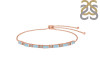 Aquamarine & White Topaz Bracelet AQM-RDB-133.