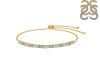 Aquamarine & White Topaz Bracelet AQM-RDB-133.
