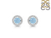 Aquamarine & White Topaz Stud Earring AQM-RDE-985.