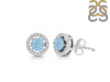 Aquamarine & White Topaz Stud Earring AQM-RDE-985.