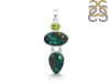 Azurite Malachite/Peridot Pendant-2SP AZM-1-216
